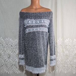 Sleeping On Snow Sweater Tunic Long Sleeved Sz Large